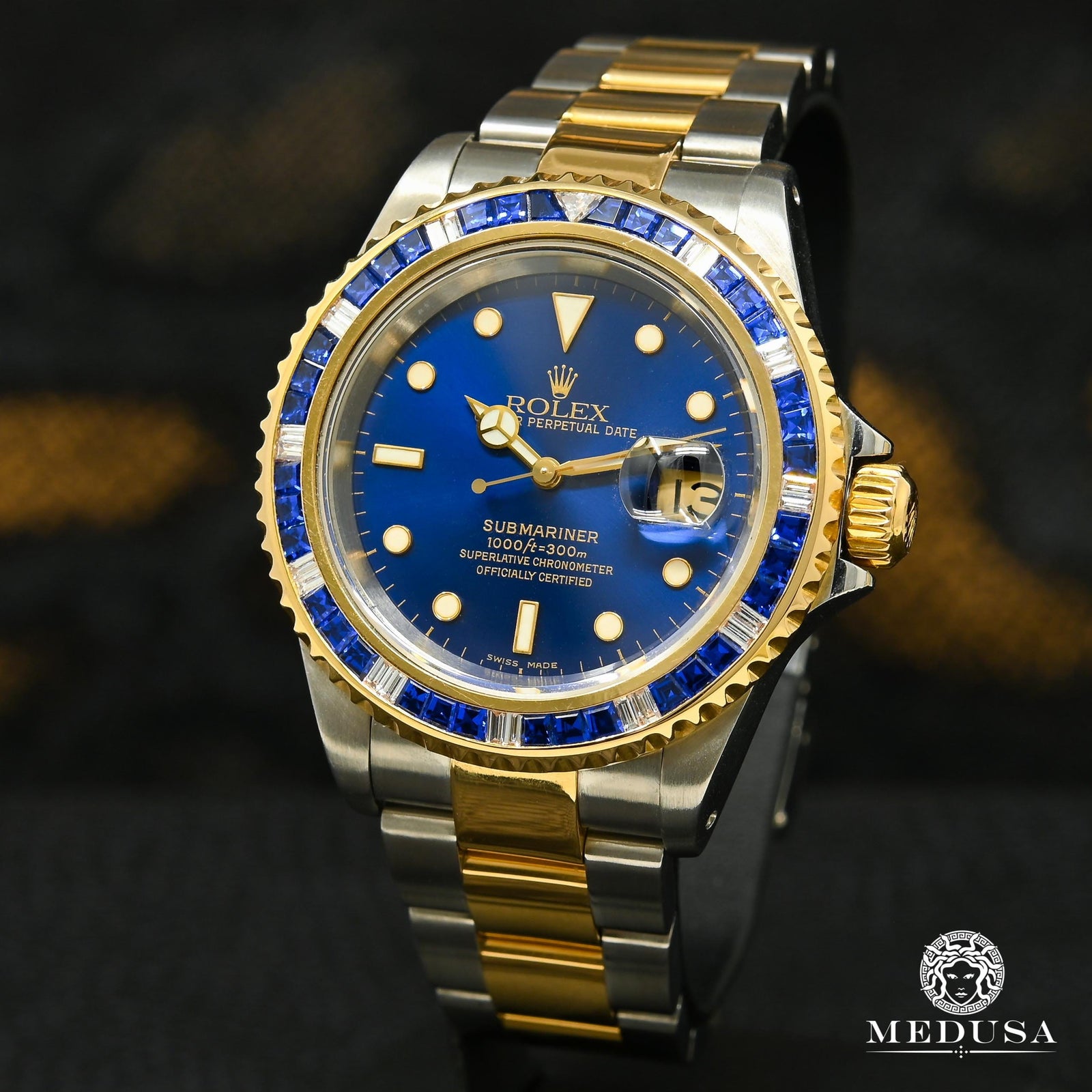 Montre Rolex | Montre Homme Rolex Submariner 40mm - 2 Tons Bleu Saphir Or 2 Tons