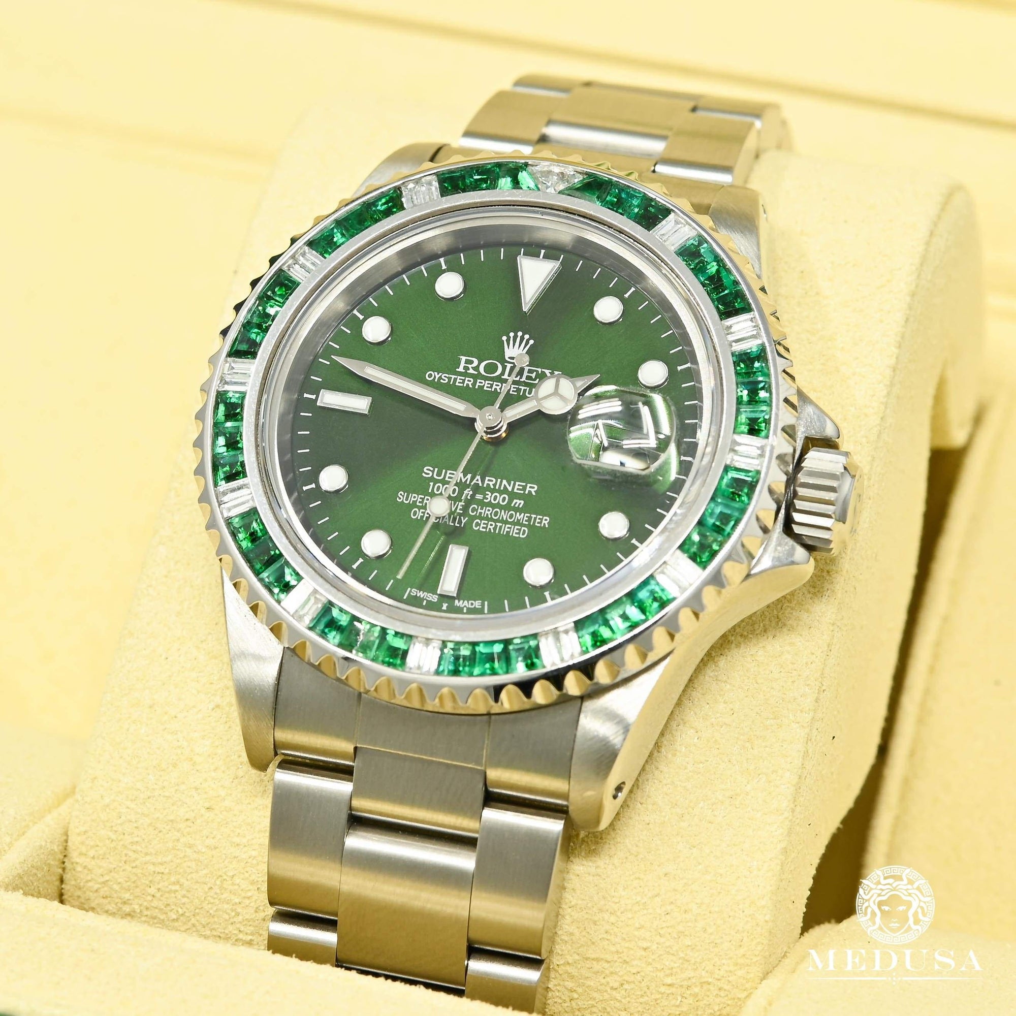 Montre Rolex | Montre Homme Rolex Submariner 40mm - Hulk Diamond &amp; Emerald Stainless