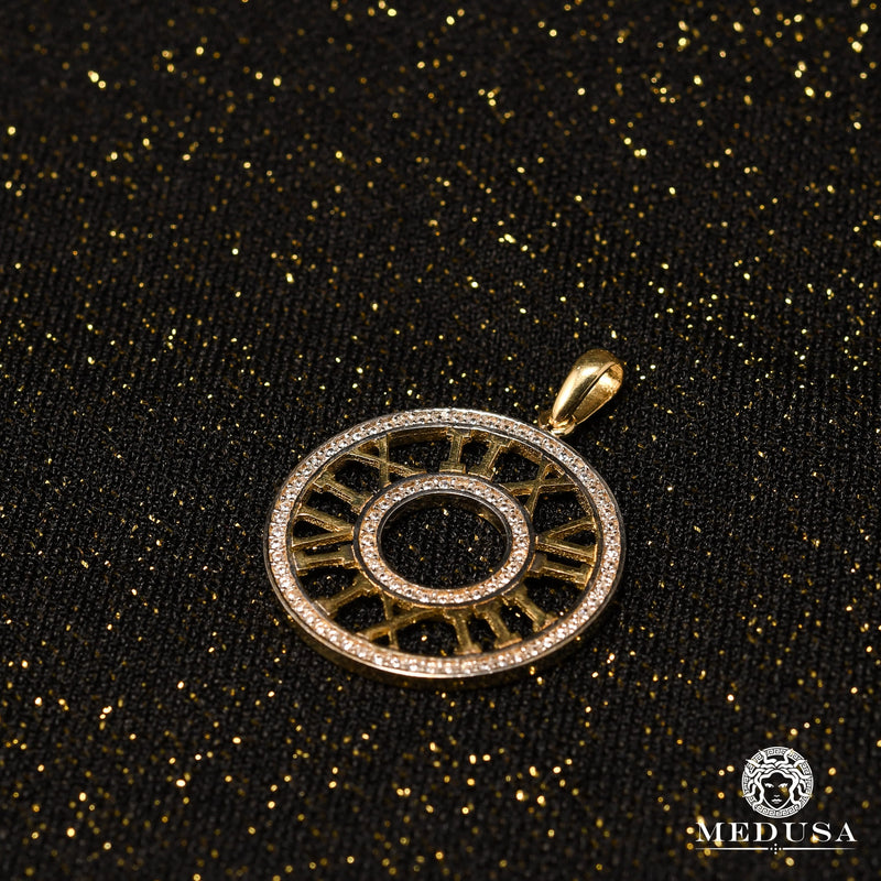Pendentif en Or 10K | Médaillon Romana F1 Or Jaune