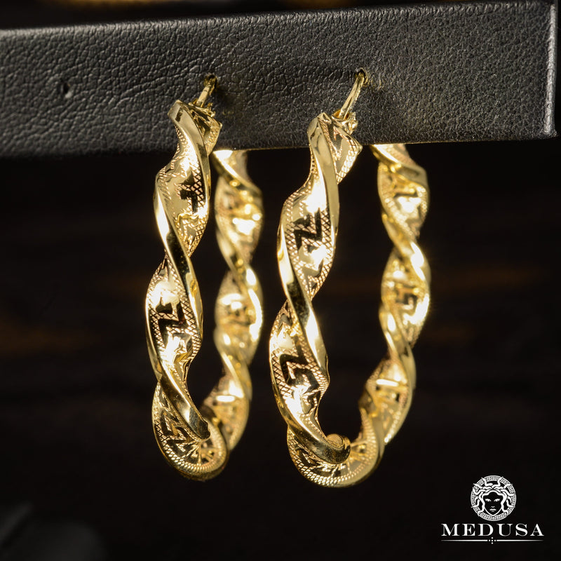 Anneaux en Or 10K | Boucles d’Oreilles Round F10