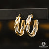 Anneaux en Or 10K | Boucles d’Oreilles Round F18 Or 2 Tons / 26mm