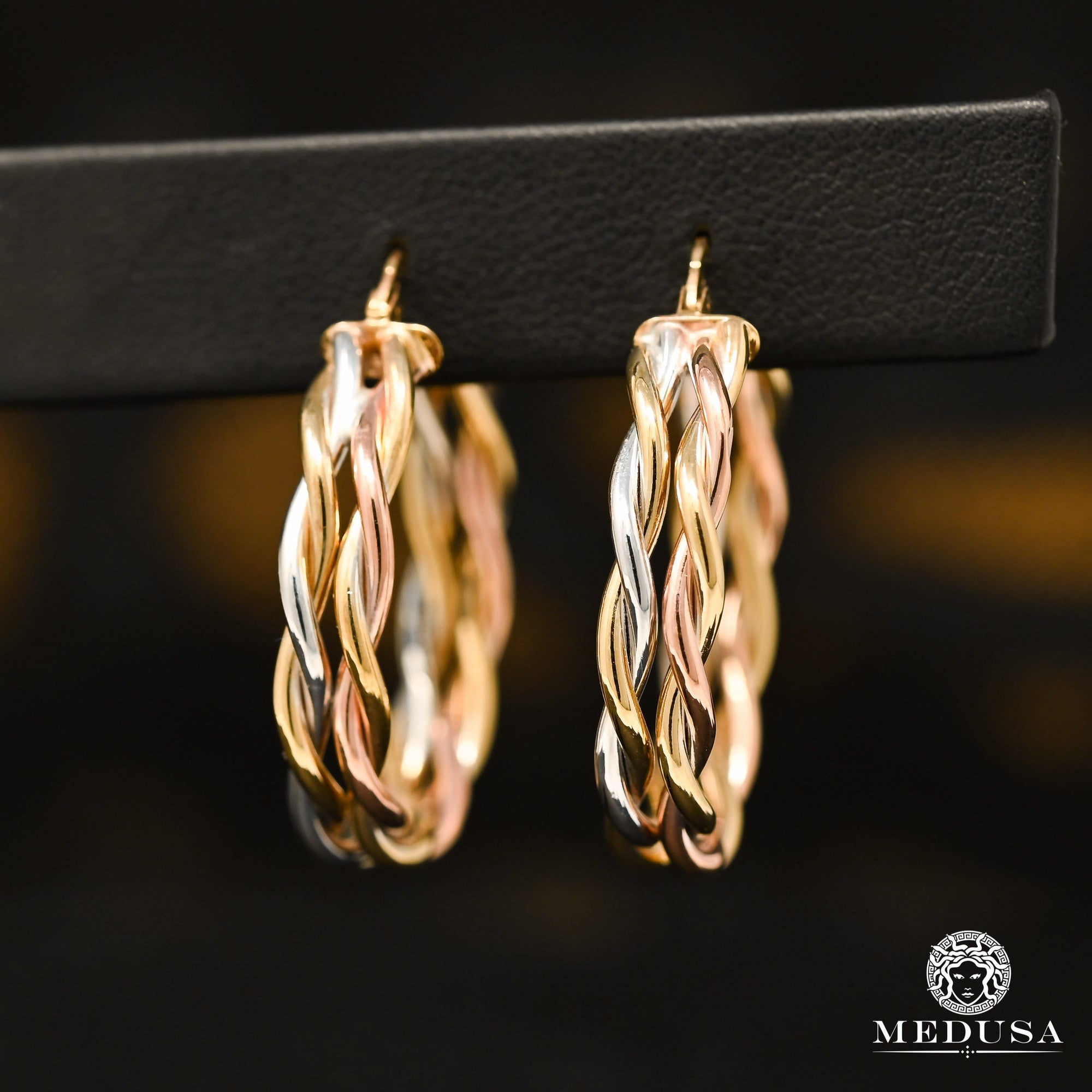 Anneaux en Or 10K | Boucles d’Oreilles Round F18 Or 3 Tons / 31mm
