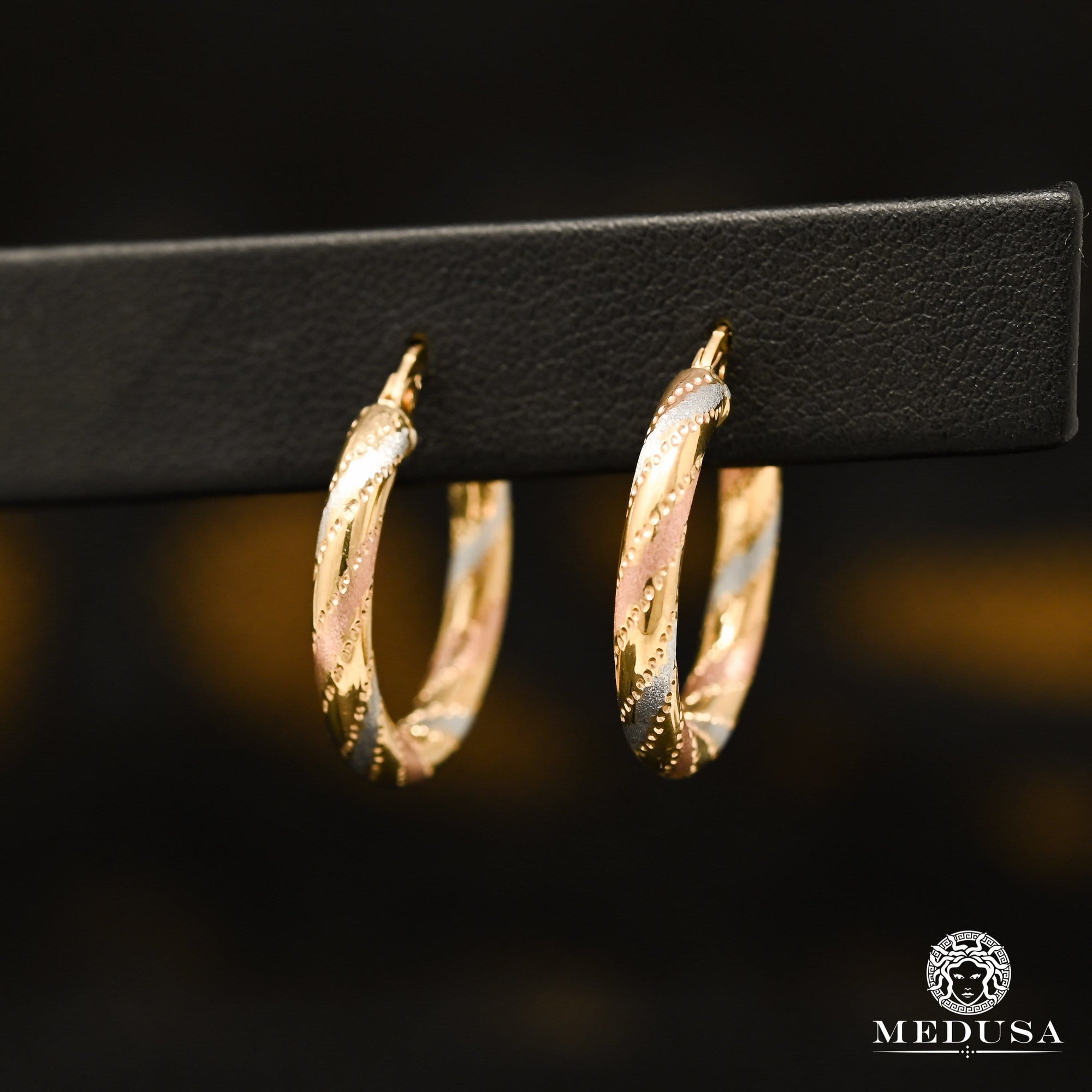 Anneaux en Or 10K | Boucles d’Oreilles Round F20 Or 3 Tons / 22mm