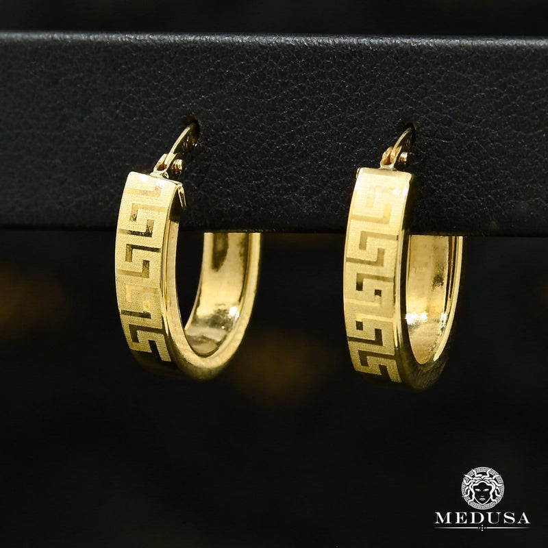 Anneaux en Or 10K | Boucles d’Oreilles Round F25 Or Jaune
