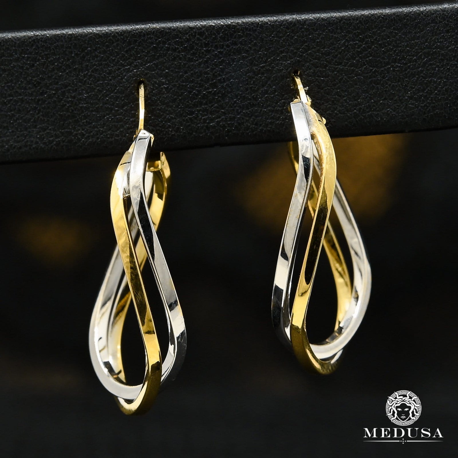 Anneaux en Or 10K | Boucles d’Oreilles Round F28 Or 2 Tons