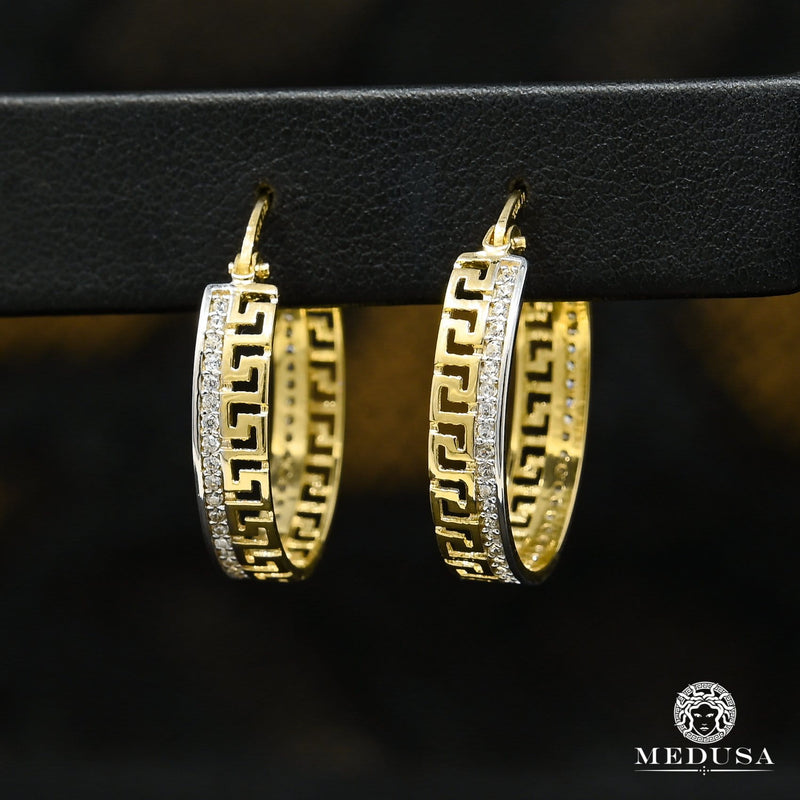 Anneaux en Or 10K | Boucles d’Oreilles Round F30 Or 2 Tons / 22mm