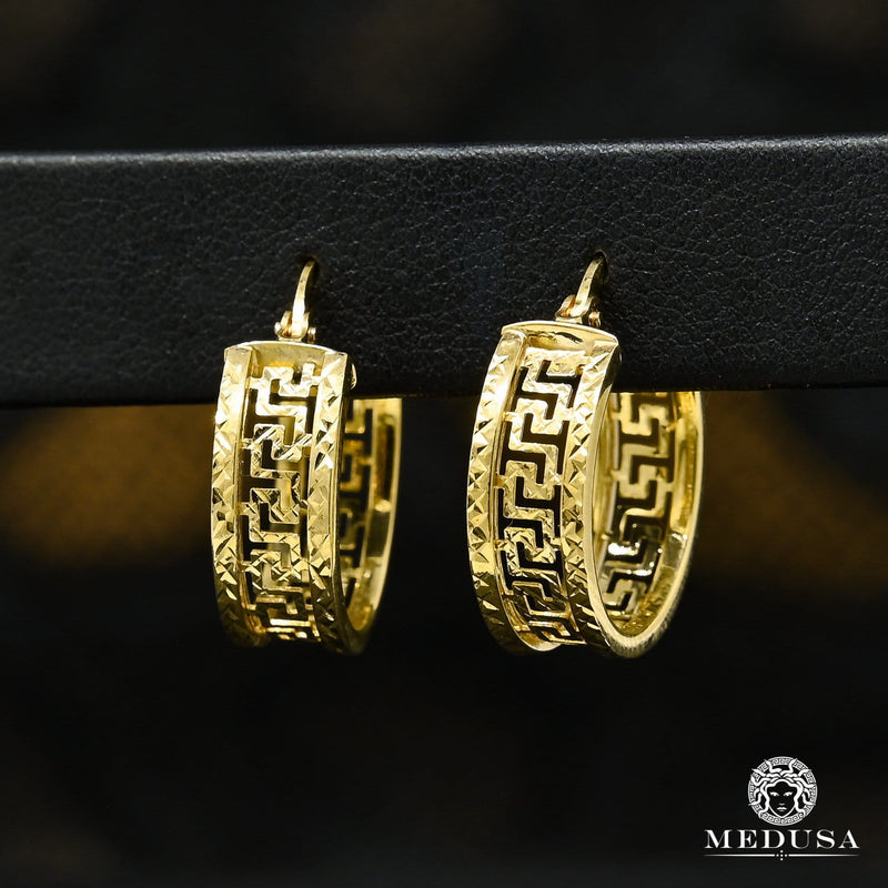 Anneaux en Or 10K | Boucles d’Oreilles Round F31 Or jaune