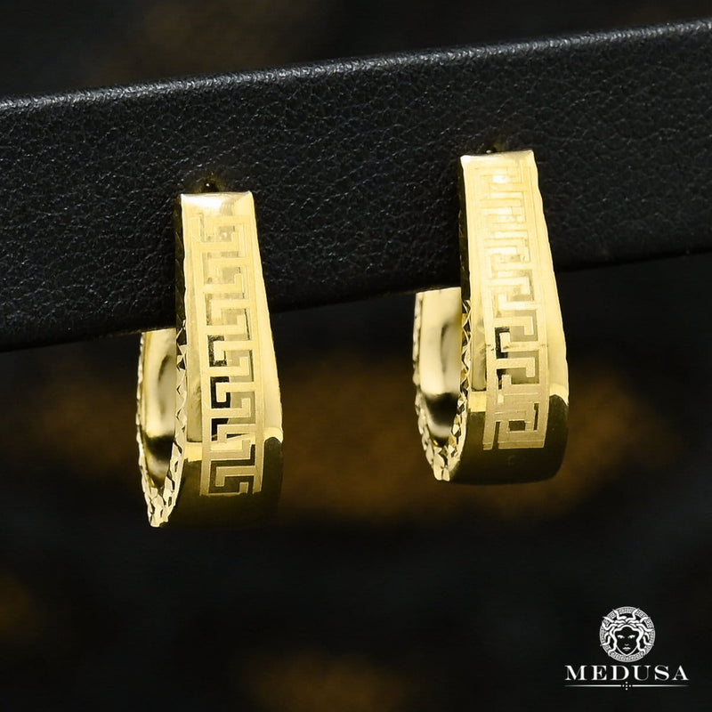 Anneaux en Or 10K | Boucles d’Oreilles Round F32 Or jaune