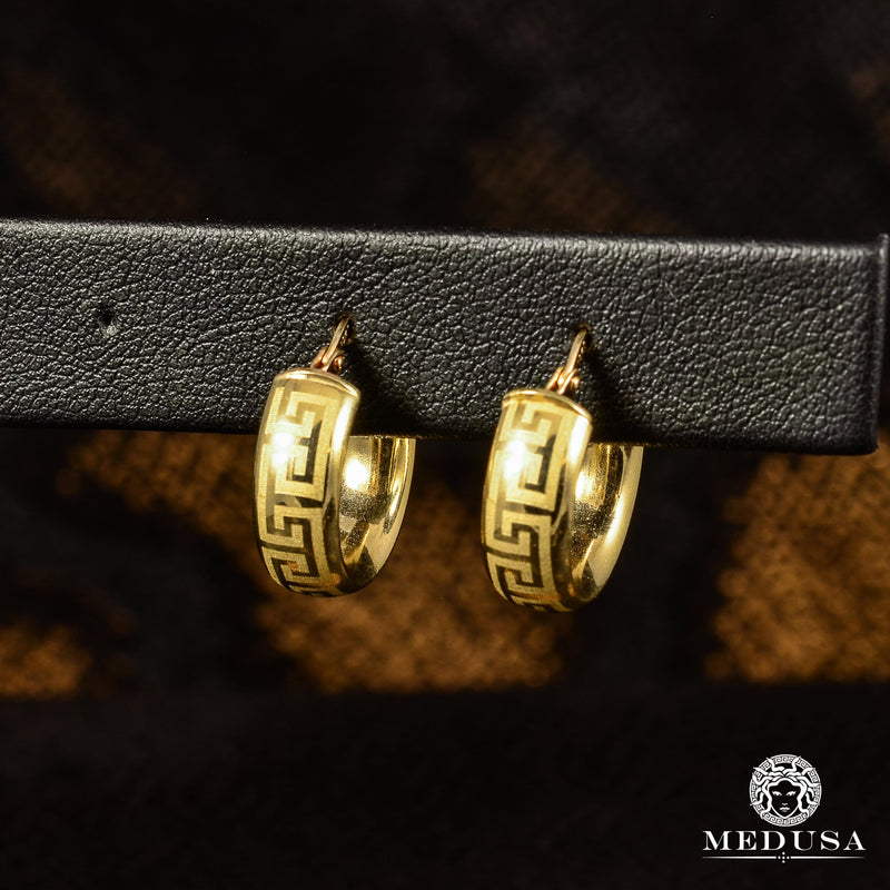 Anneaux en Or 10K | Boucles d’Oreilles Round F4 16mm / Or Jaune