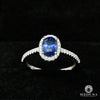 Bague à Diamants en Or 14K | Bague Femme Saphir D1 Diamant Or Blanc