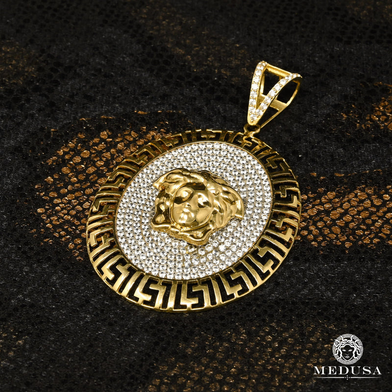 Pendentif en Or 10K | Médaillon Shield X12 Or Jaune