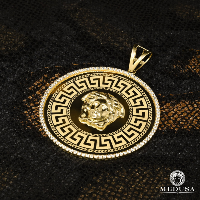 Pendentif en Or 10K | Médaillon Shield X13 Or Jaune