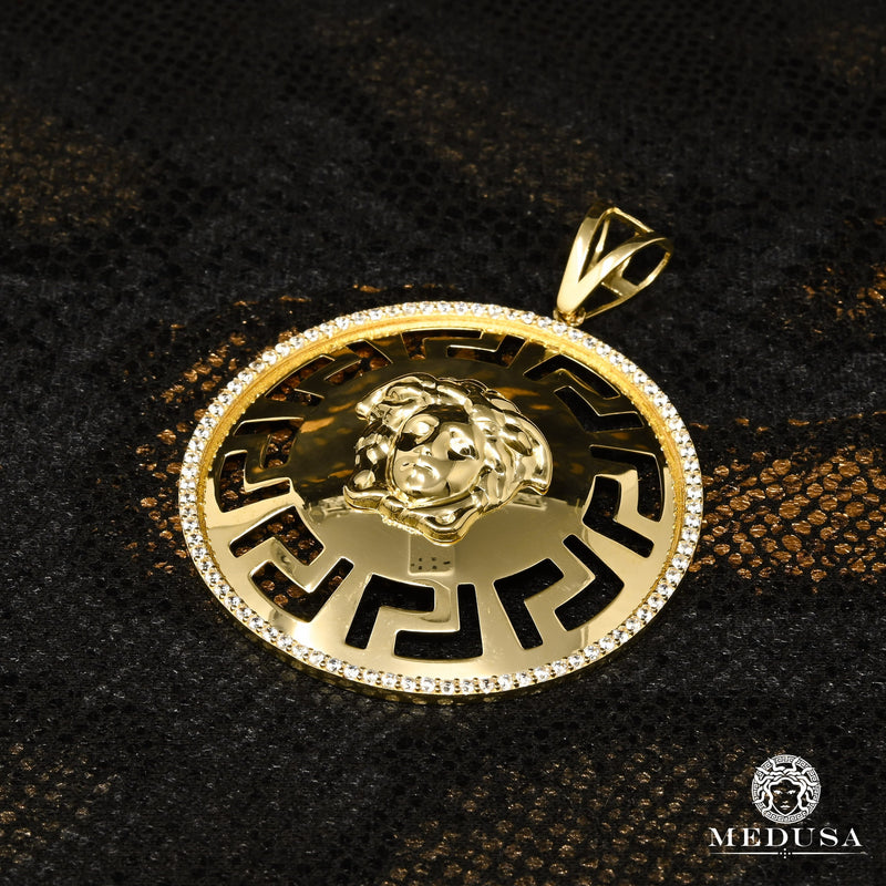 Pendentif en Or 10K | Médaillon Shield X14 Or Jaune