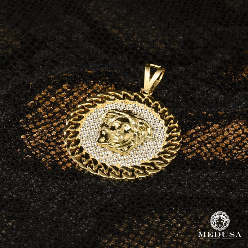 Pendentif en Or 10K | Médaillon Shield X17 Or Jaune
