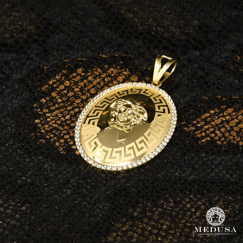 Pendentif en Or 10K | Médaillon Shield X18 Or Jaune