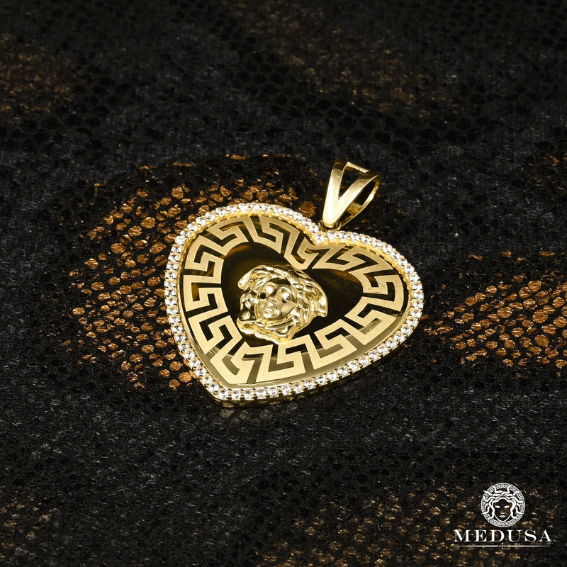 Pendentif en Or 10K | Médaillon Shield X19 33mm / Or Jaune
