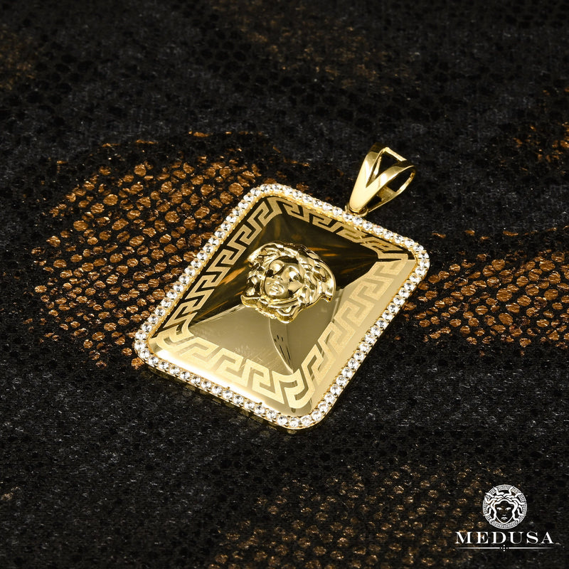 Pendentif en Or 10K | Médaillon Shield X20 Or Jaune