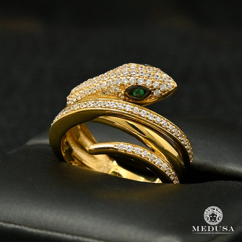 Bague en Or 10K | Bague Femme Snake F4 Or Jaune