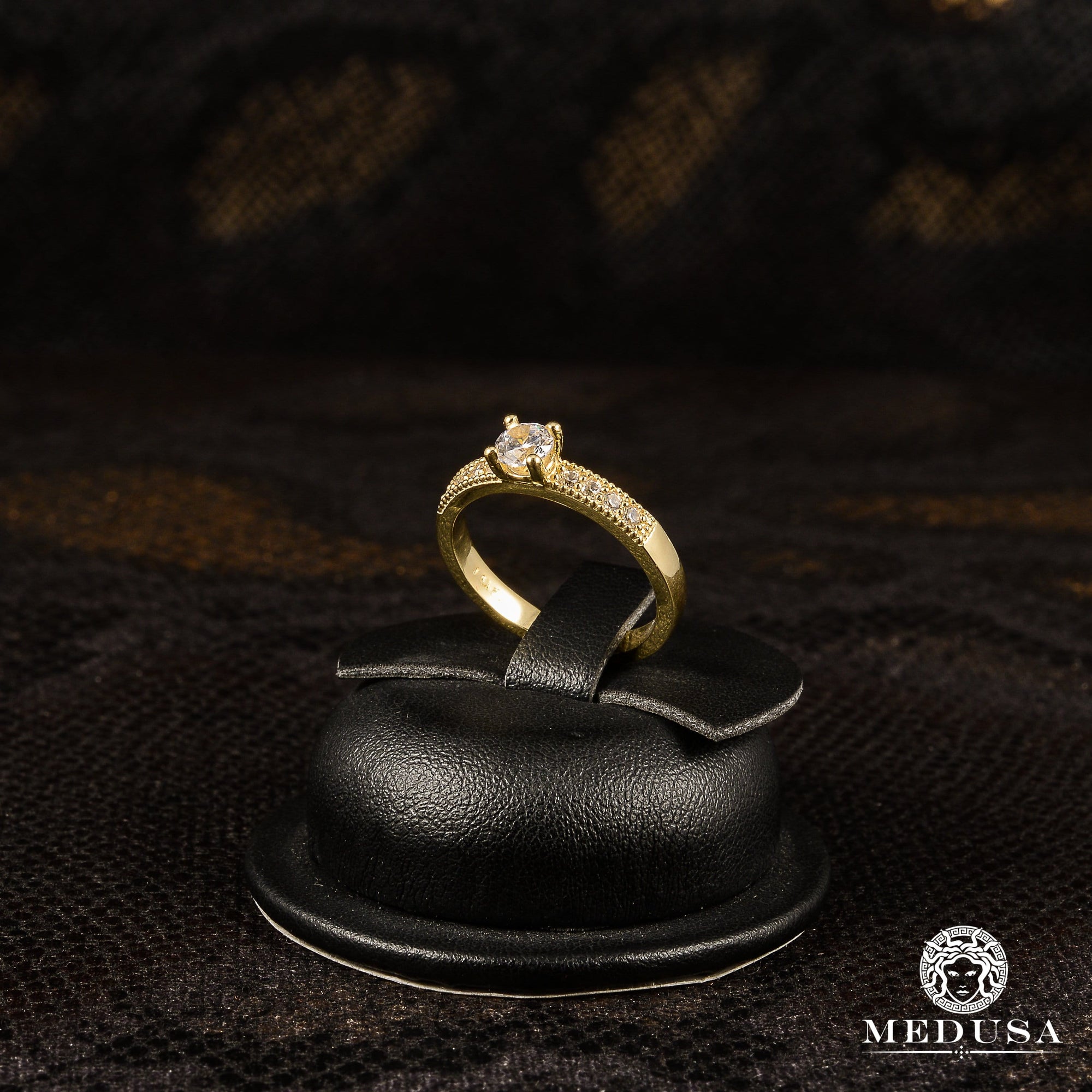 Bague à Diamants en Or 14K | Bague Fiançaille Solitaire F11 - MA0755