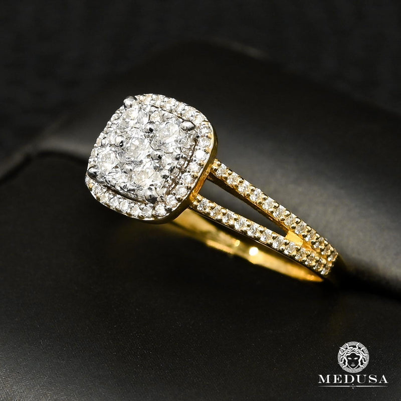 Bague à Diamants en Or 14K | Bague Fiançaille Solitaire F33 - MA0883