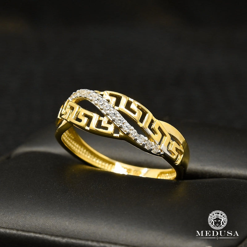 Bague en Or 10K | Bague Femme Spiral F1 Or Jaune