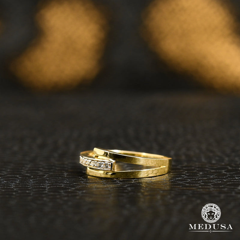 Bague en Or 10K | Bague Femme Spiral F13 Or Jaune