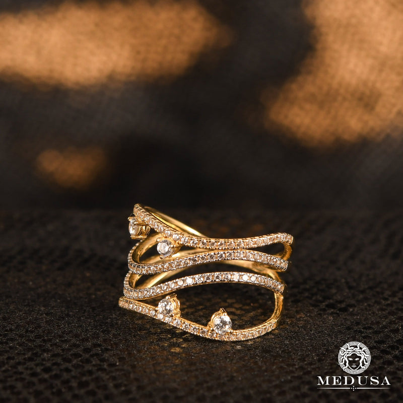 Bague en Or 10K | Bague Femme Spiral F3 - Fashion