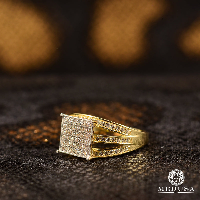 Bague en Or 10K | Bague Femme Square F3