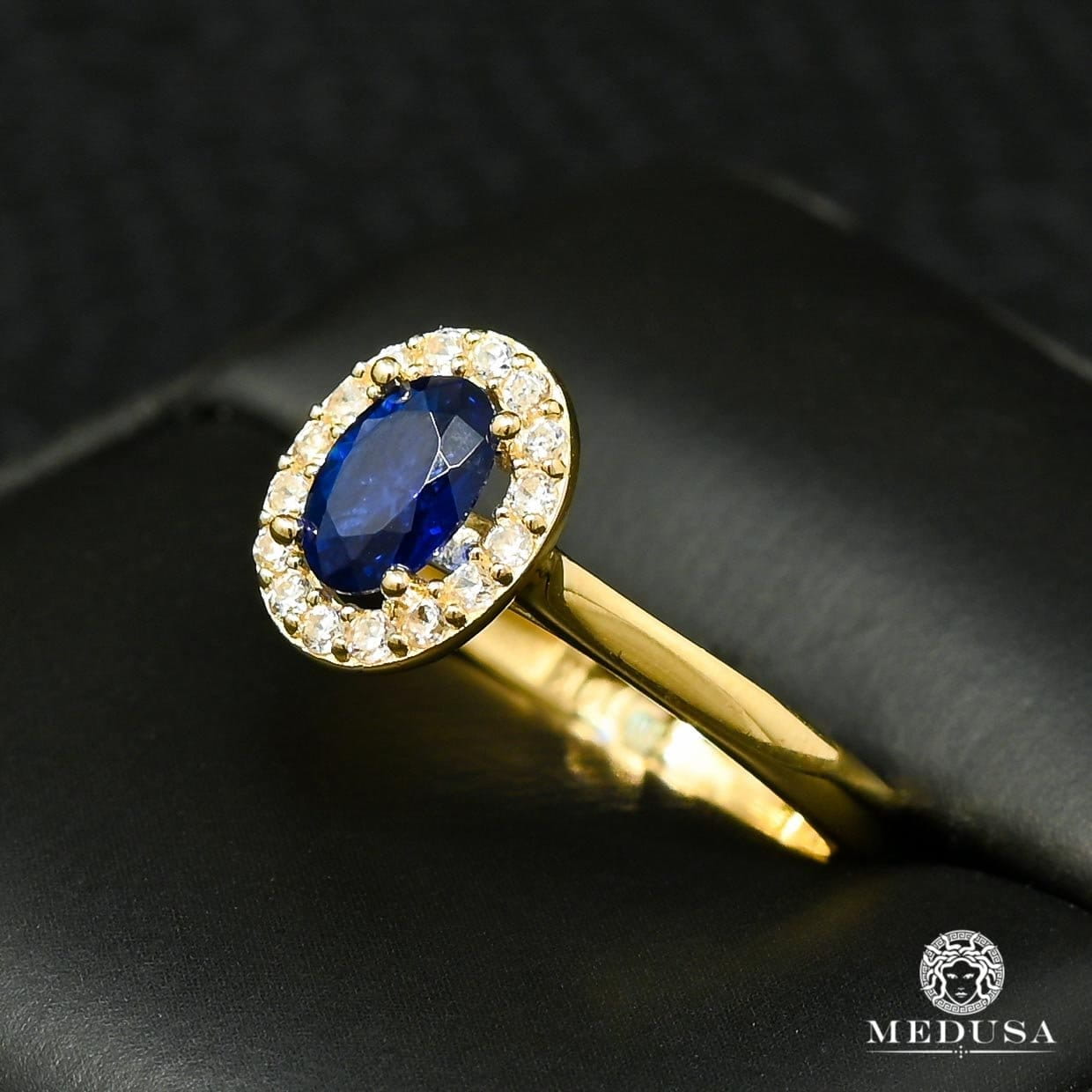 Bague en Or 10K | Bague Femme Stone F28 Saphir / Or Jaune