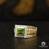 Bague en Or 10K | Bague Homme Stone H2 Or Jaune / Émeraude