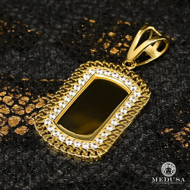 Pendentif en Or 10K | Pendentif Divers Tag X7 Or Jaune