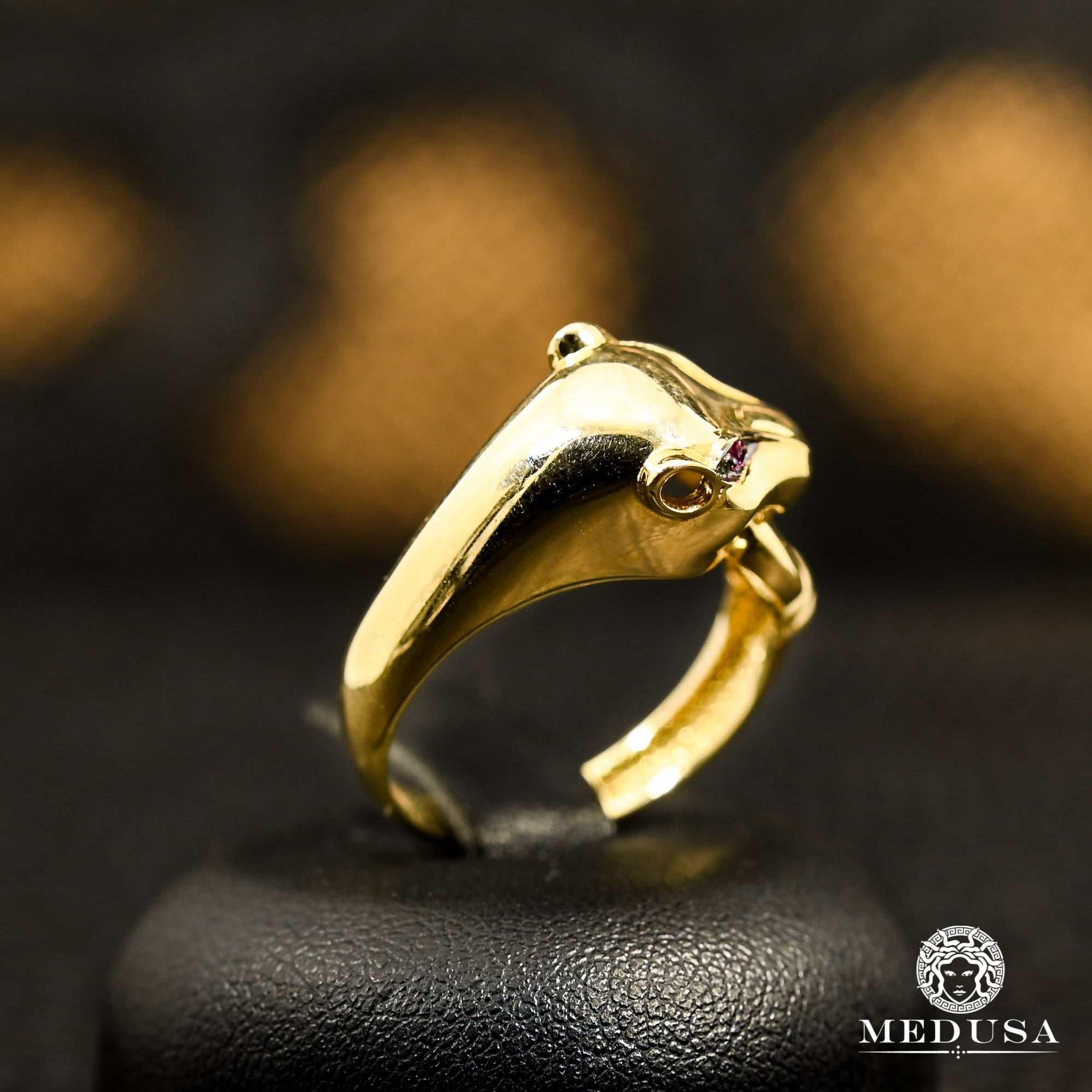 Bague en Or 10K | Bague Femme Tiger F11 Or Jaune