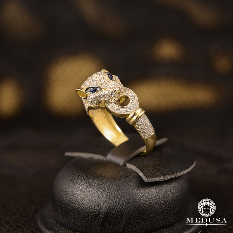 Bague en Or 10K | Bague Femme Tiger F2 Or Jaune
