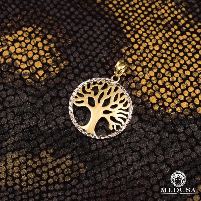 Pendentif en Or 10K | Pendentif Divers Tree X1 Or 2 Tons