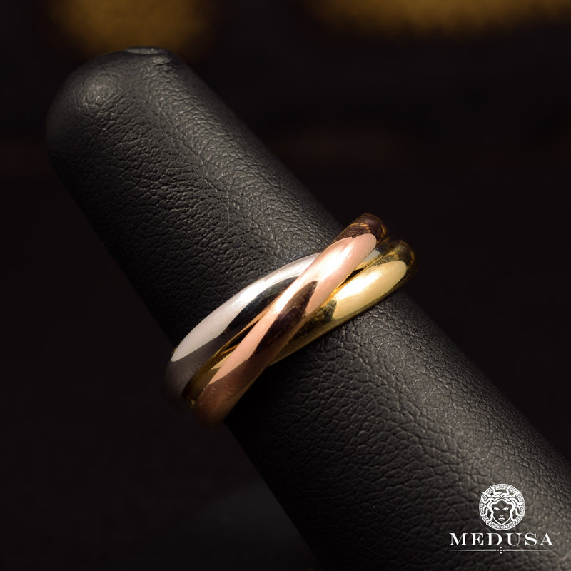 Bague en Or 10K | Bague Femme Tricolor F1 - Trinity