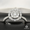 Bague à Diamants en Or 18K | Bague Fiançaille Trinity D8 - Bague Solitaire 88PT Or Blanc