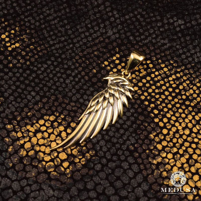 Pendentif en Or 10K | Pendentif Divers Wings X2 Or Jaune