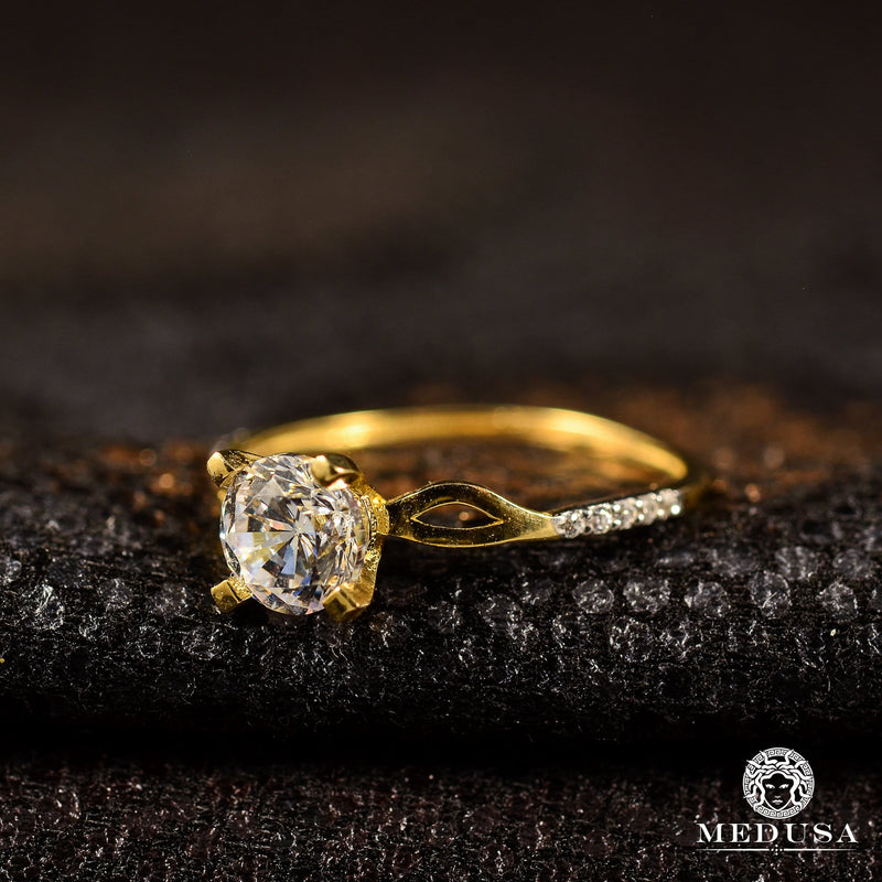 Bague en Or 10K | Bague Femme Zirconia F11
