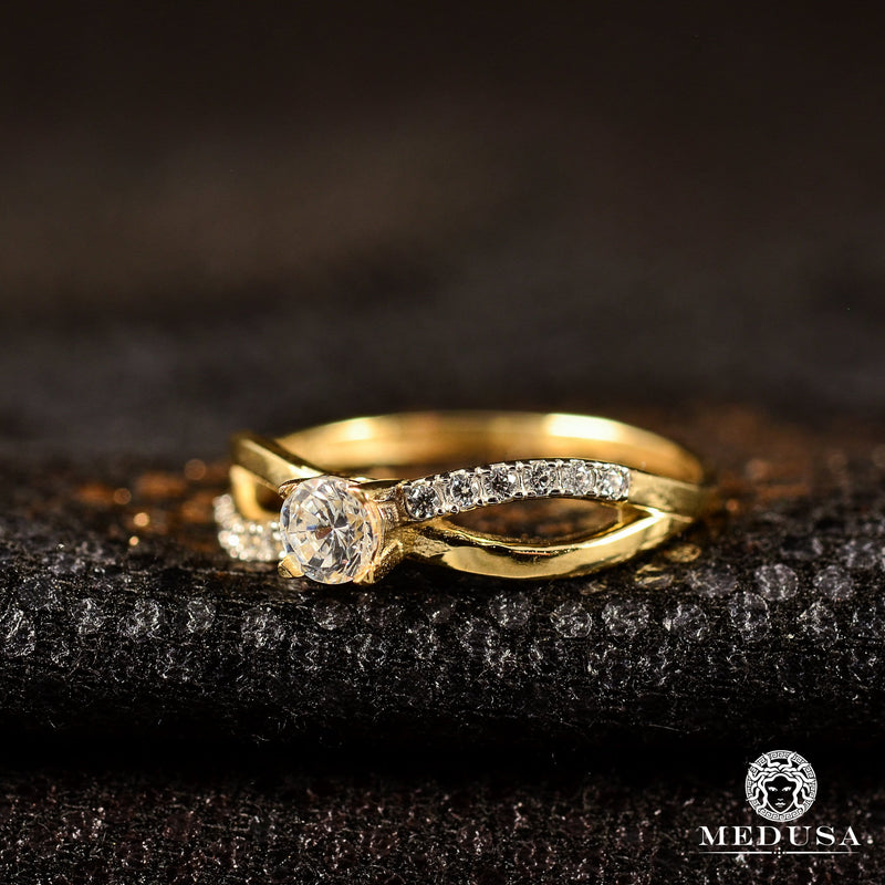 Bague en Or 10K | Bague Femme Zirconia F17