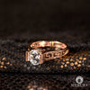Bague en Or 10K | Bague Femme Zirconia F2 Or Rose