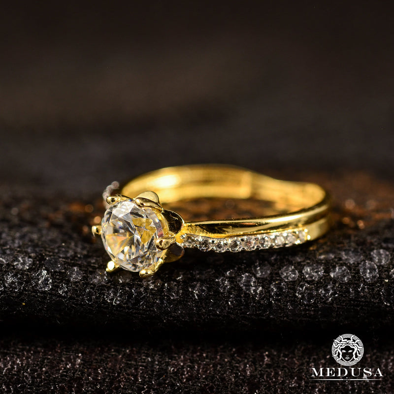 Bague en Or 10K | Bague Femme Zirconia F20