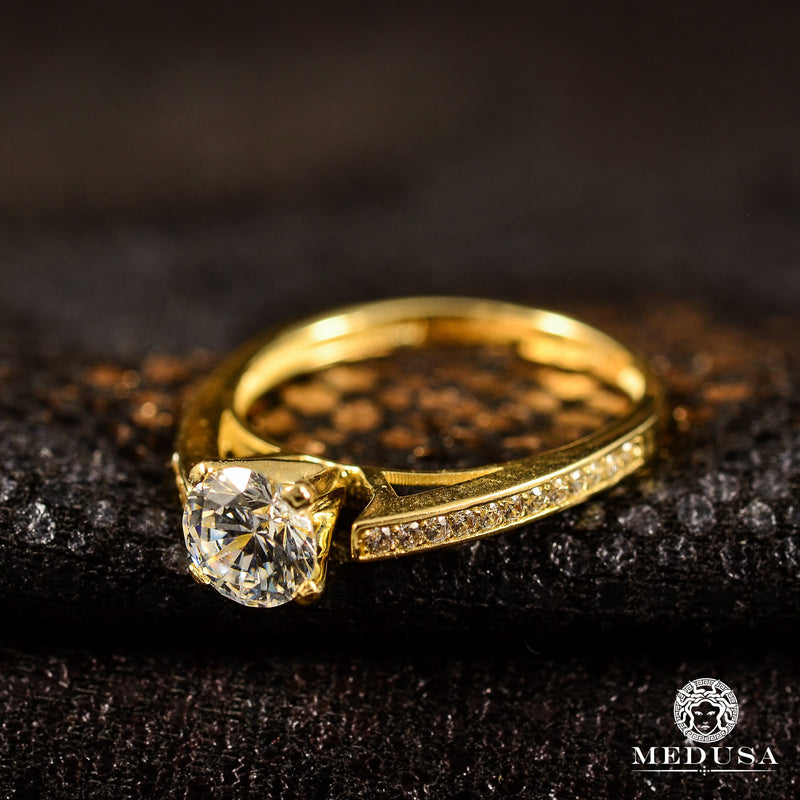Bague en Or 10K | Bague Femme Zirconia F22
