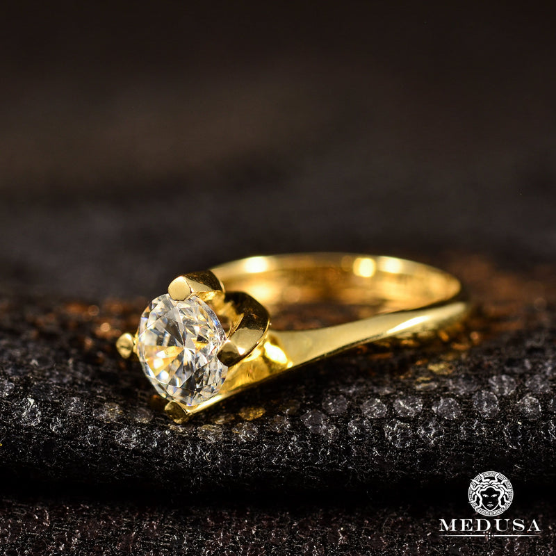 Bague en Or 10K | Bague Femme Zirconia F23